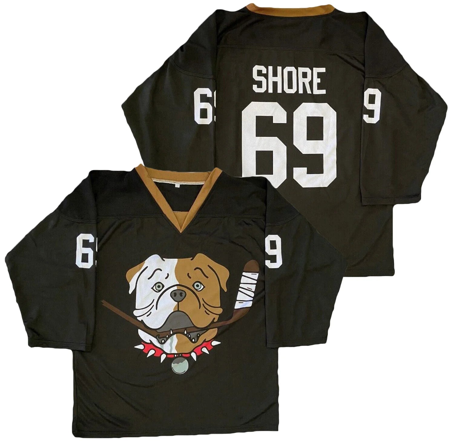 Bulldogs Black Shore Fan Adult Hockey Jerseys (Old Version)