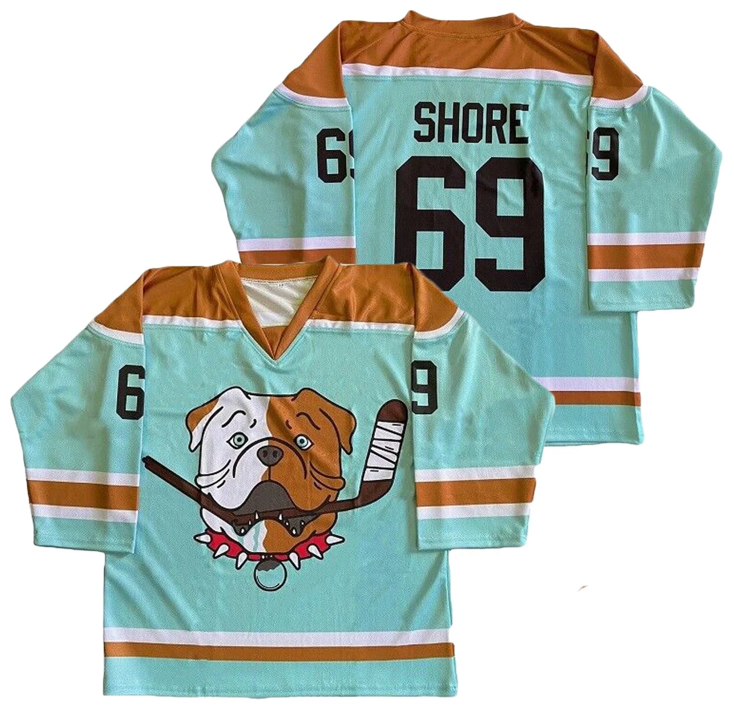 Bulldogs Mint Blue Shore Fan Adult Hockey Jerseys (Old Version)