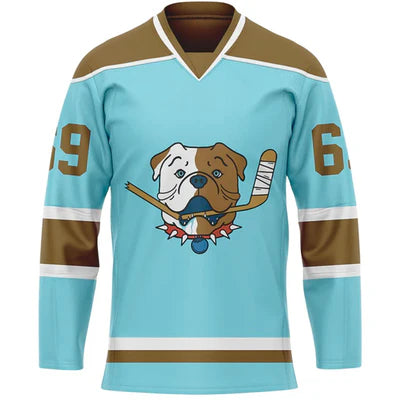 Bulldogs Blue Personalized Custom Hockey Jerseys