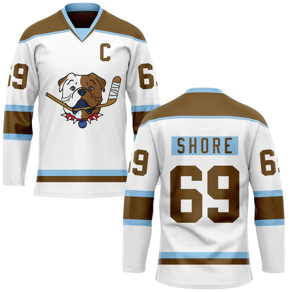 Bulldogs White Shore Fan Adult Hockey Jerseys