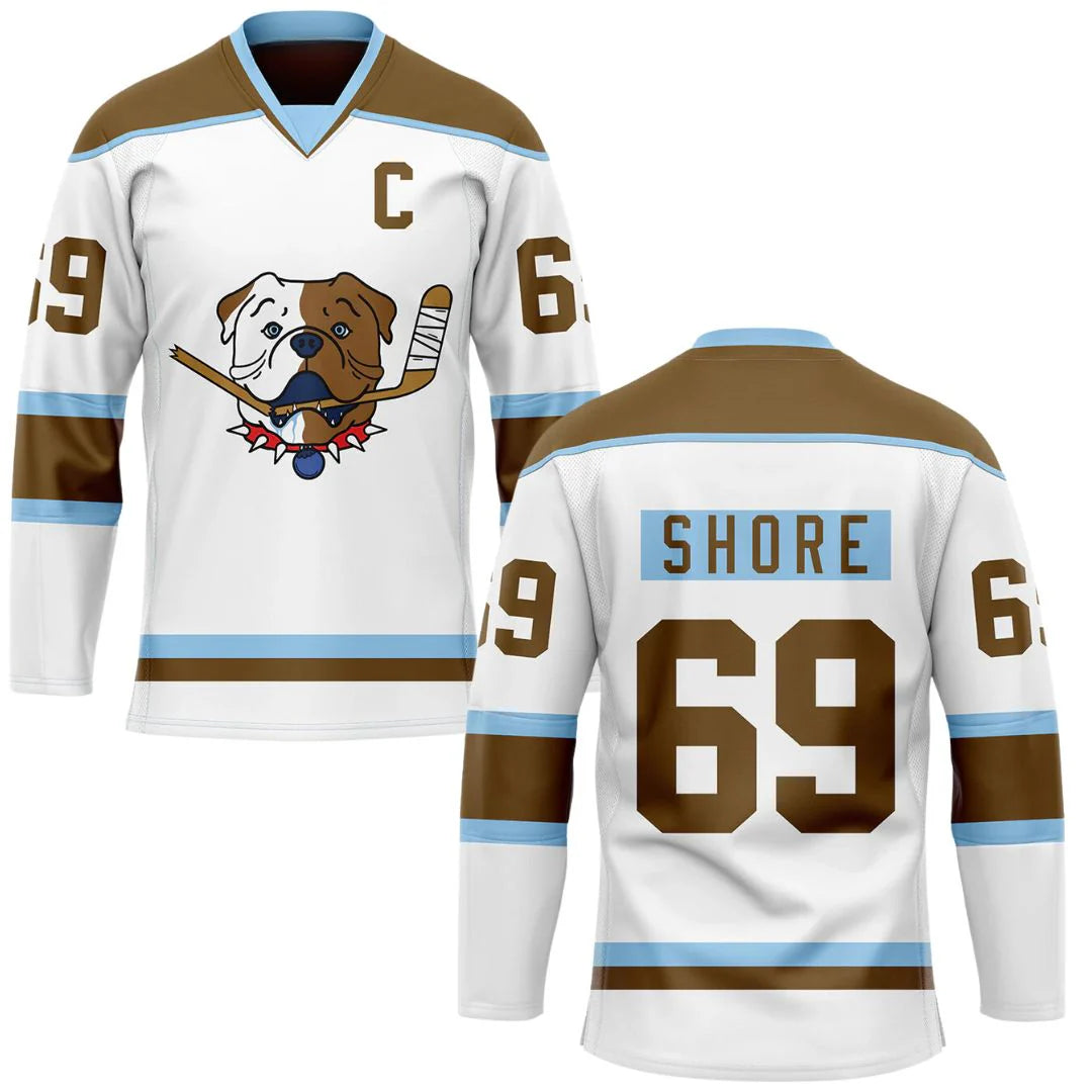 Bulldogs White Shore Fan Adult Hockey Jerseys