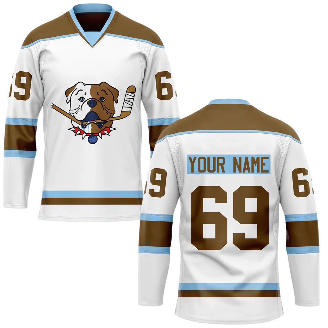 Bulldogs White Personalized Custom Jerseys